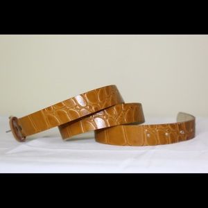 Tan Faux Alligator Waistbelt